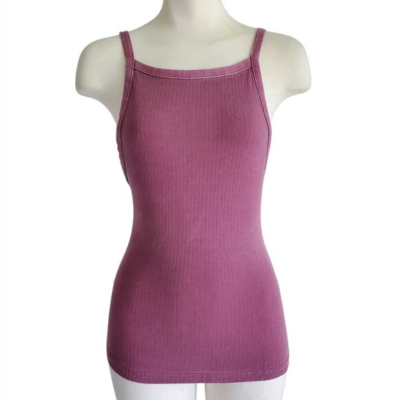 Free People Tank Top Dark Pink Size S - Picture 2 of 16